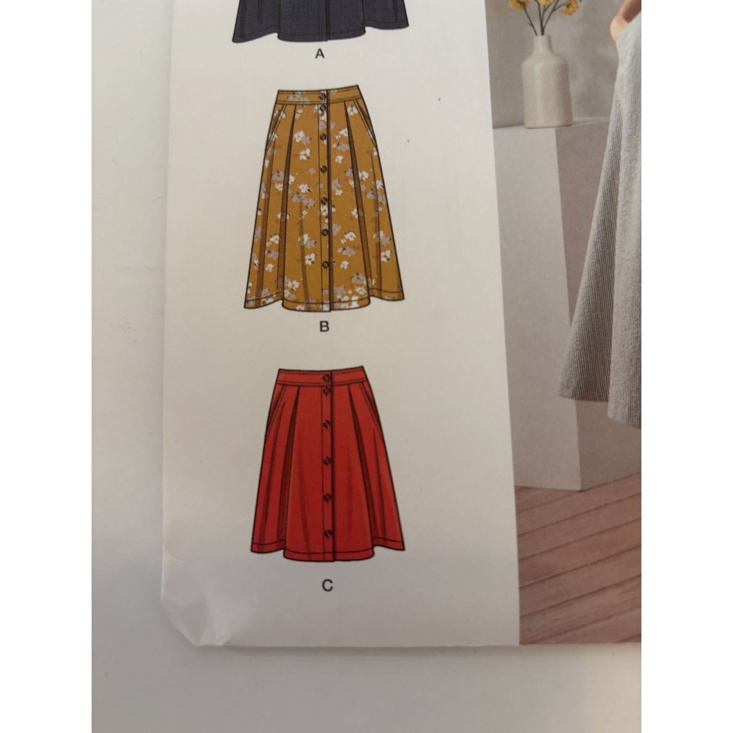Simplicity Sewing Pattern S9267 Modest Skirt 6-14 Multi-Length Button Front UC