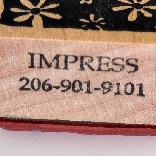 Impress Rubber Stamp Flower Daisy Retro Pattern Floral Background Cardmaking Paper Crafting Junk Journaling