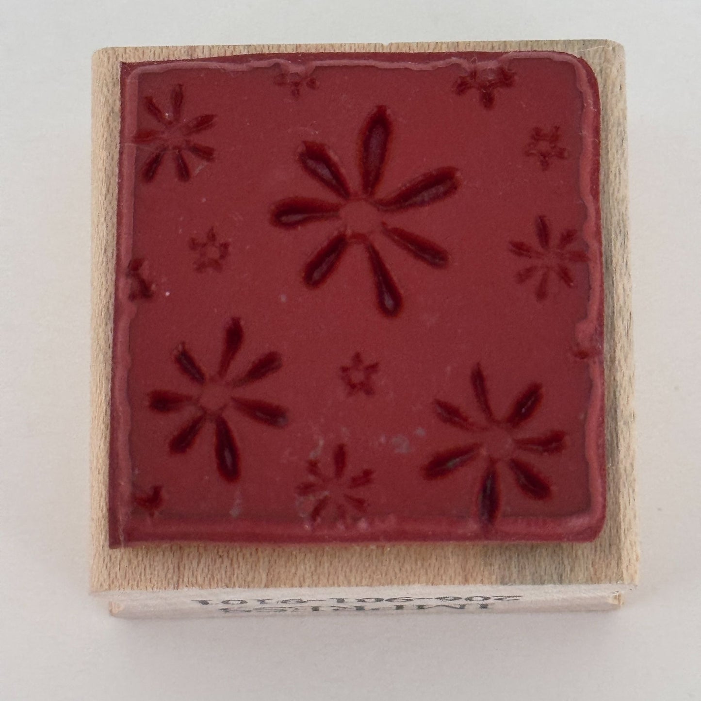 Impress Rubber Stamp Flower Daisy Retro Pattern Floral Background Cardmaking Paper Crafting Junk Journaling