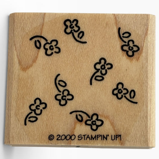 Stampin Up Rubber Stamp Small Flower Background Floral Spring Card Making Craft