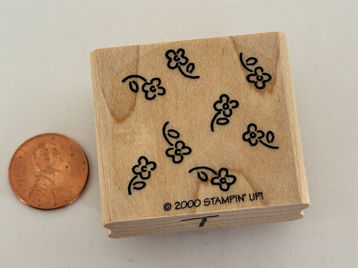 Stampin Up Rubber Stamp Small Flower Background Floral Spring Card Making Craft