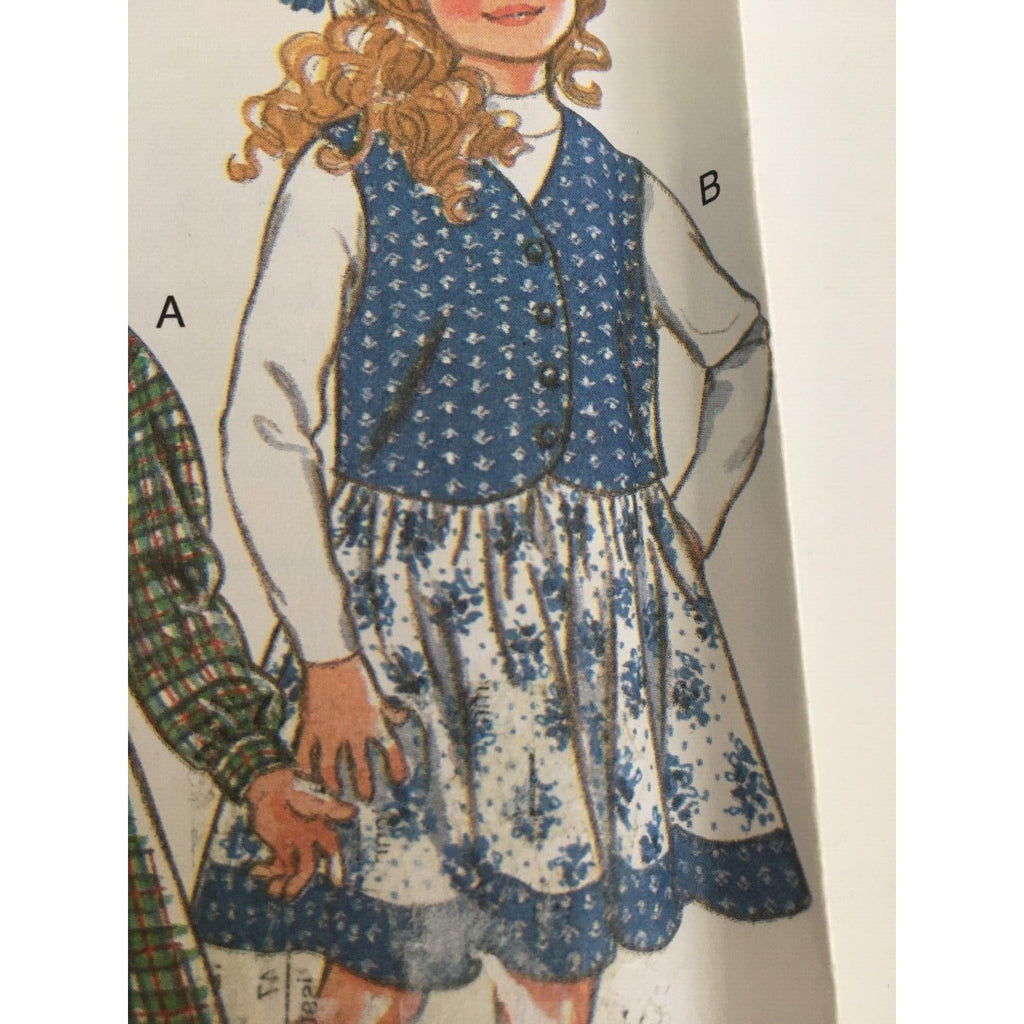 New Look 6402 Sewing Pattern Little Girls Play Dress Casual School Sz 4-9 UC