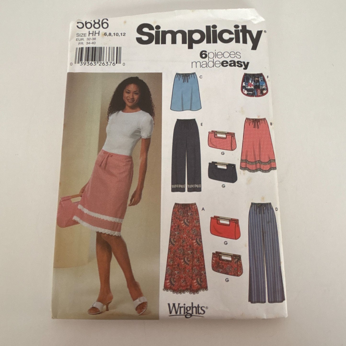 Simplicity Sewing Pattern 5686: Misses' Skirt, Pants, Shorts and Bag