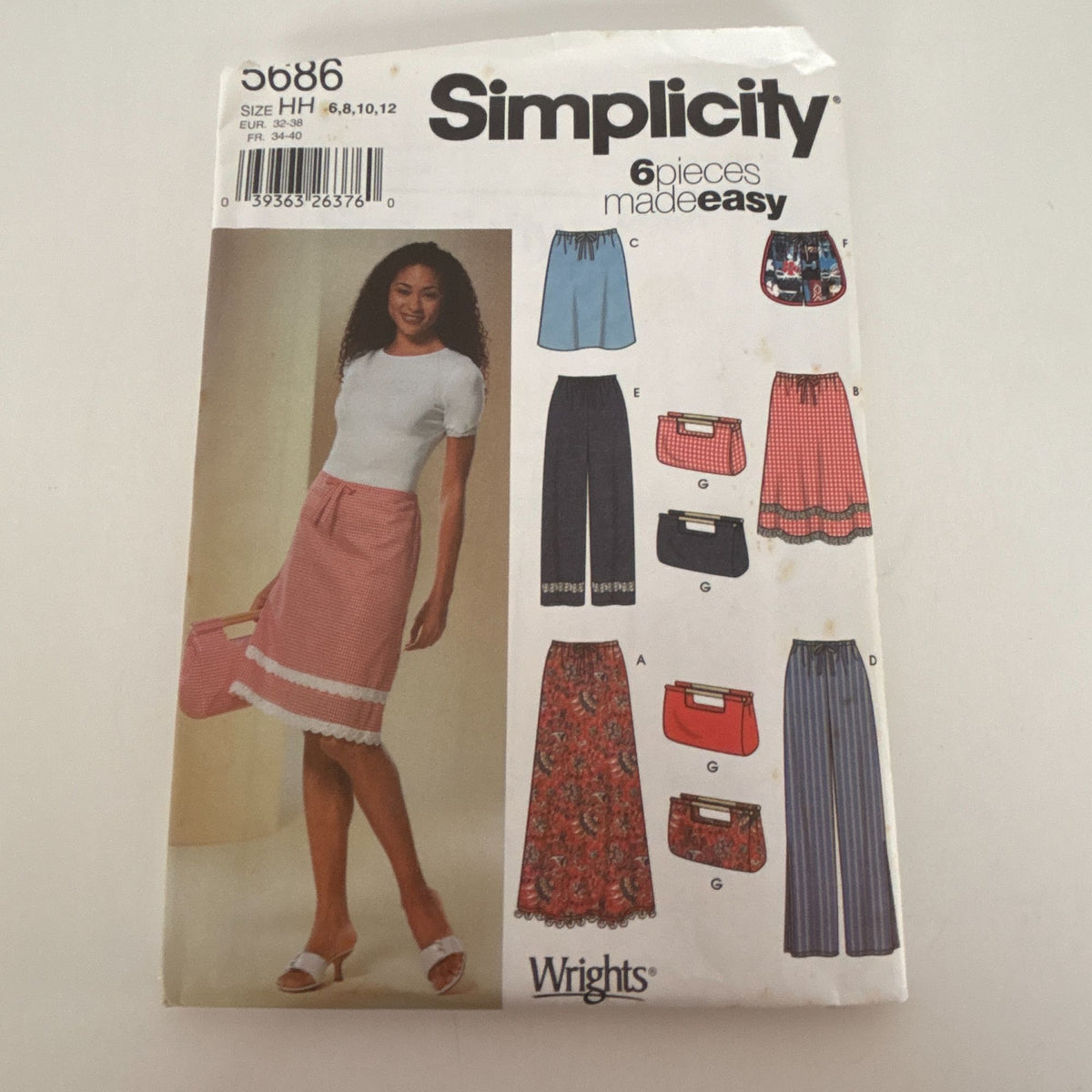 Simplicity Sewing Pattern 5686: Misses' Skirt, Pants, Shorts and Bag