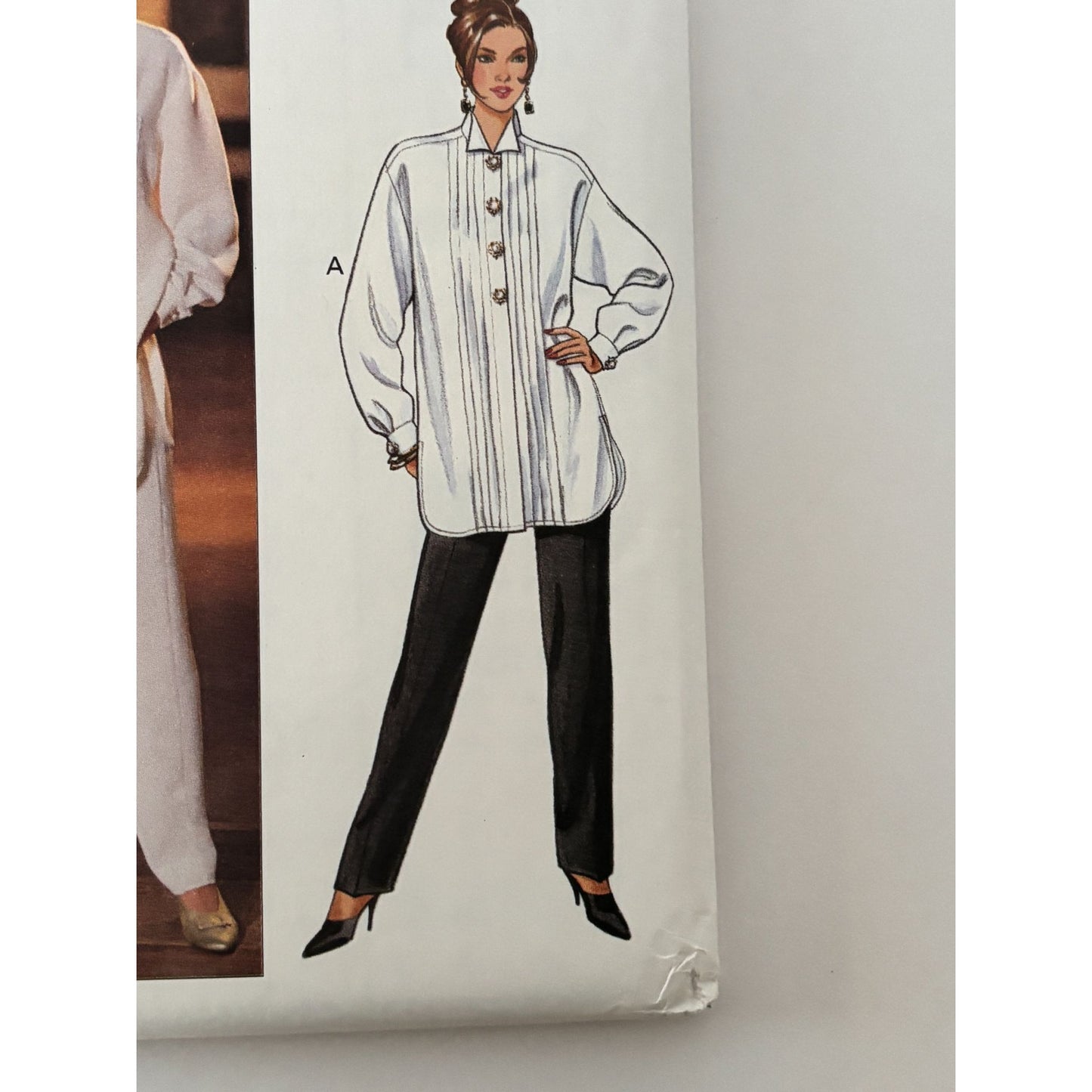 Butterick Sewing Pattern 6539 90s Minimalist Shirt Pants Quiet Luxury Capsule Wardrobe 12-16 Uncut
