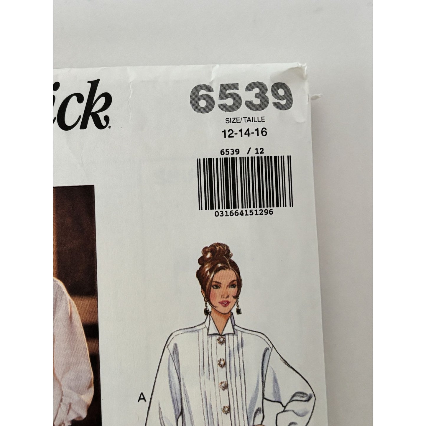 Butterick Sewing Pattern 6539 90s Minimalist Shirt Pants Quiet Luxury Capsule Wardrobe 12-16 Uncut