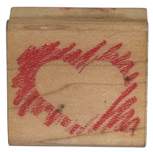Hero Arts Rubber Stamp Heart Sketch Scribble Valentines Day Card Making Craft