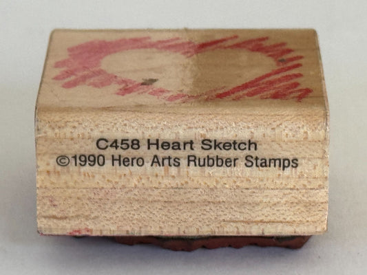Hero Arts Rubber Stamp Heart Sketch Scribble Valentines Day Card Making Craft