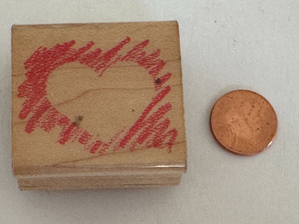 Hero Arts Rubber Stamp Heart Sketch Scribble Valentines Day Card Making Craft