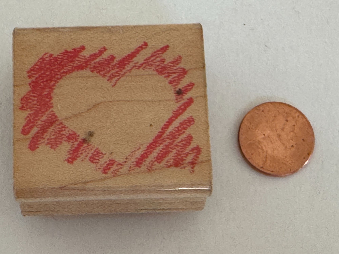Hero Arts Rubber Stamp Heart Sketch Scribble Valentines Day Card Making Craft