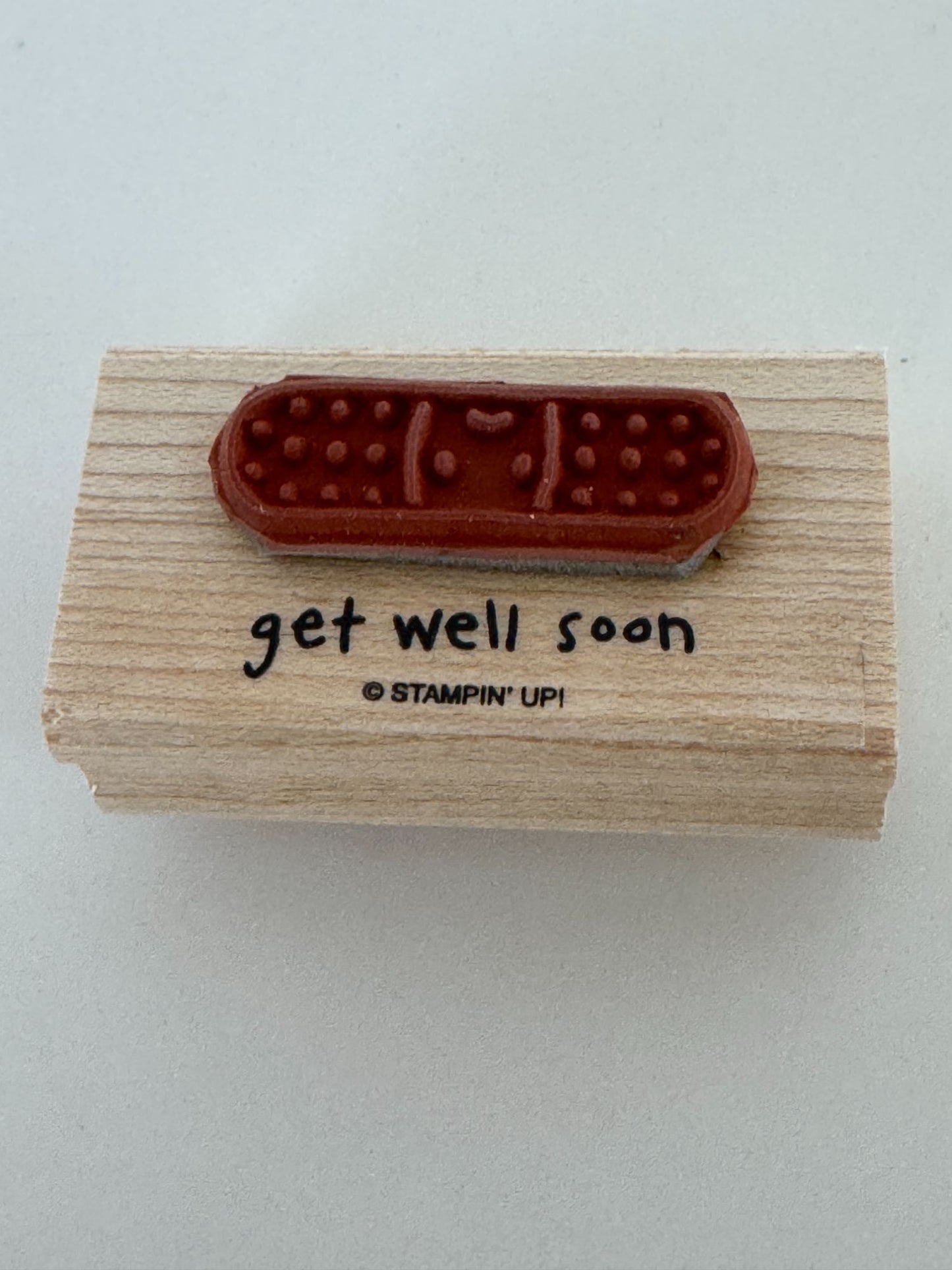 Stampin Up Rubber Stamps Wellness Wishes Get Well Soon Sick as Dog Funny Words