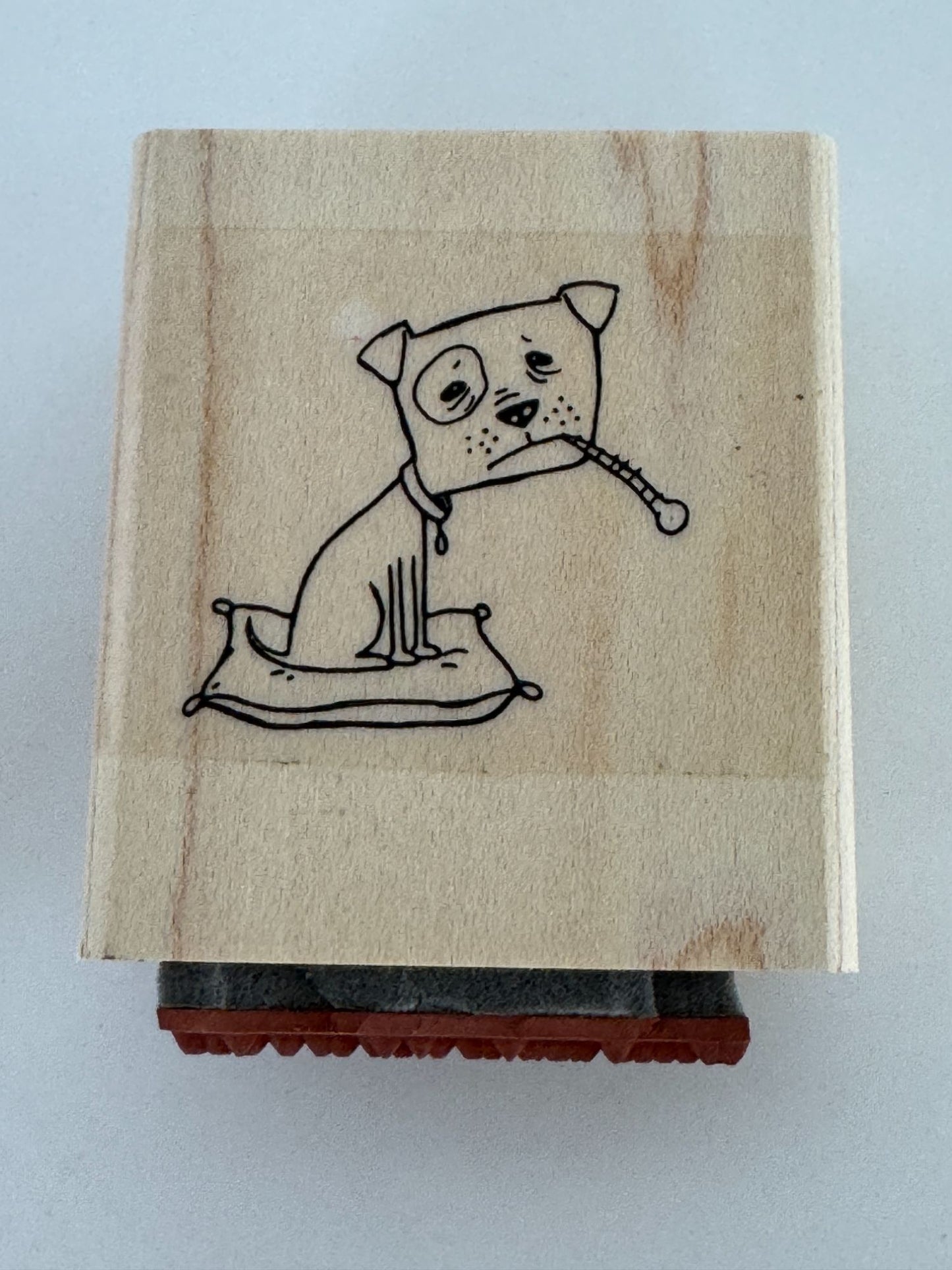 Stampin Up Rubber Stamps Wellness Wishes Get Well Soon Sick as Dog Funny Words