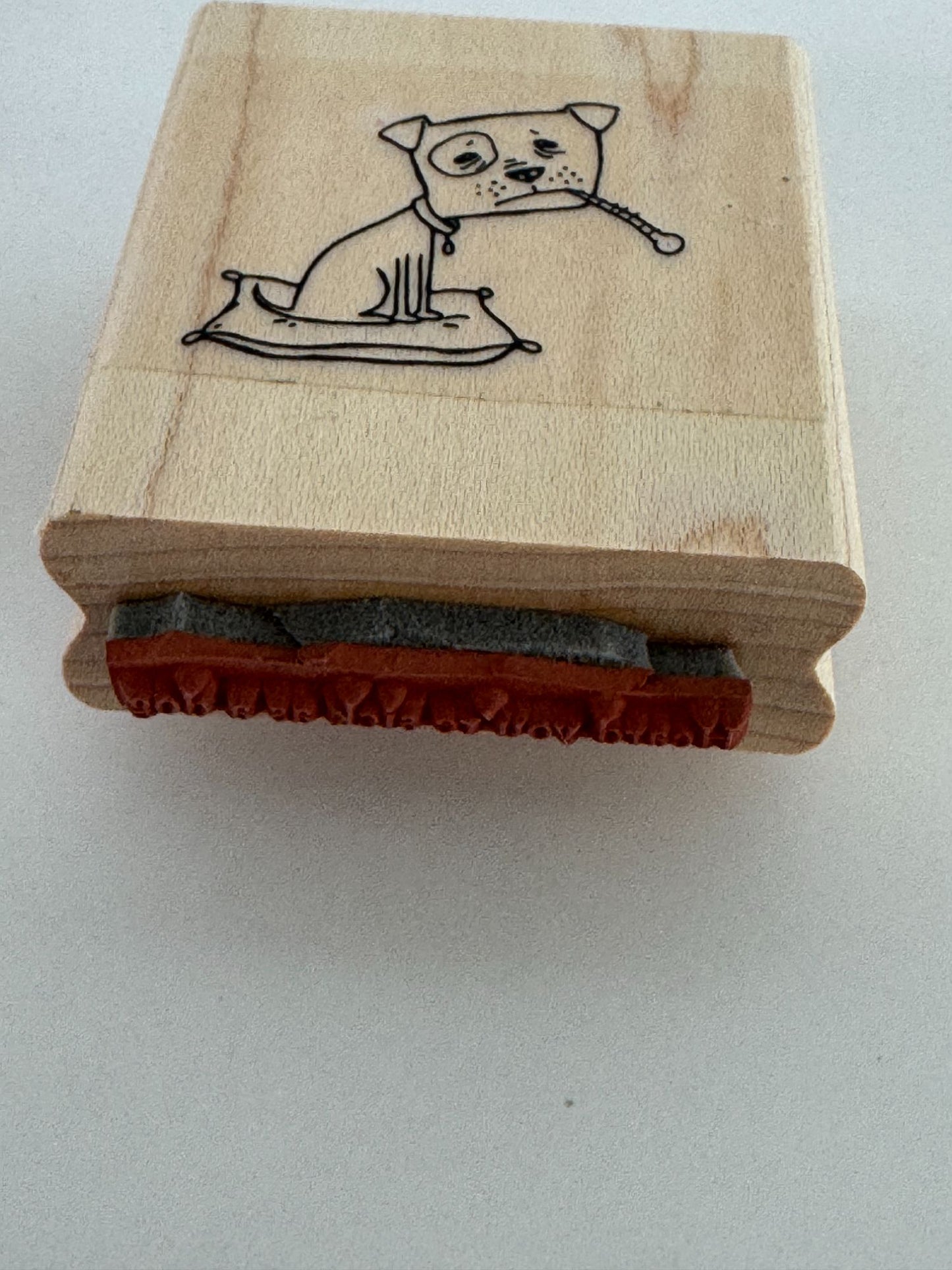 Stampin Up Rubber Stamps Wellness Wishes Get Well Soon Sick as Dog Funny Words