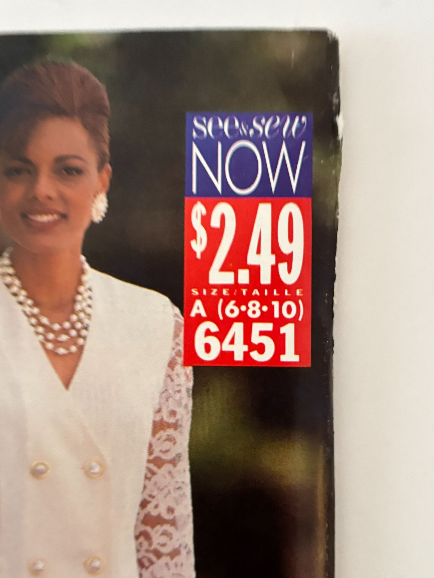 Butterick Sewing Pattern 6451 90s Top Skirt Pattern Lace Sleeve Suit Set 6-10 UC