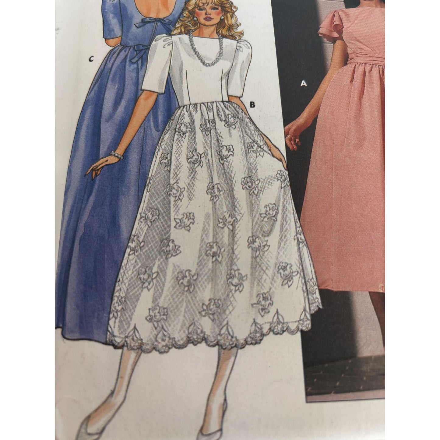 Butterick Sewing Pattern 3235 Bridesmaid Dress Formal 1980s Sizes 6 8 10 Uncut