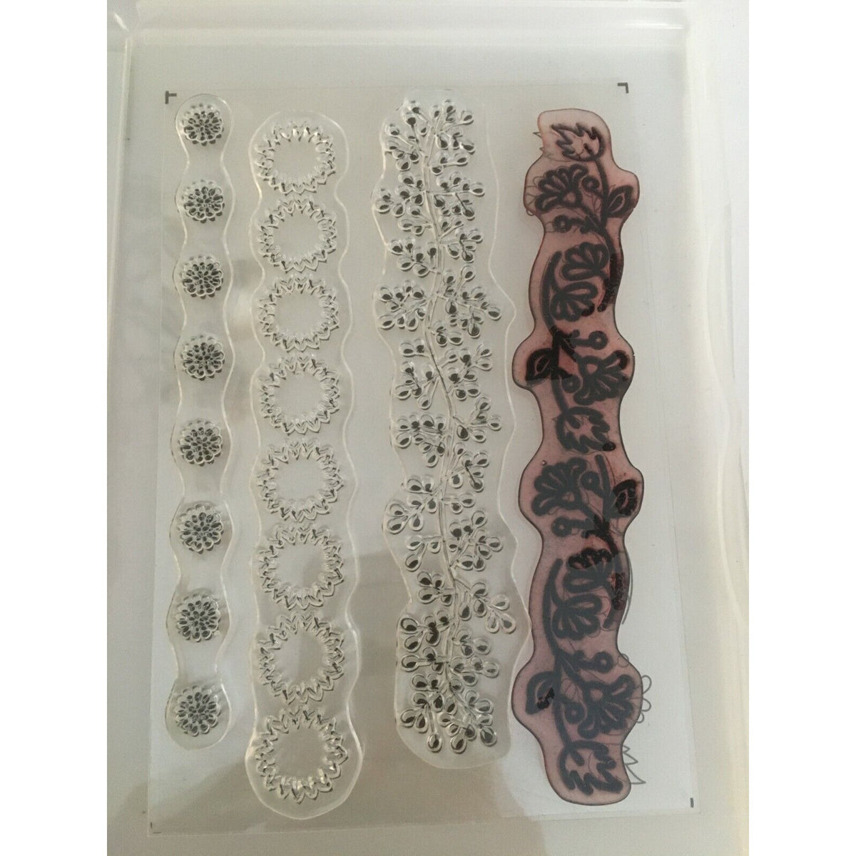 Stampin Up Bordering Blooms Photopolymer Clear Stamps Spring Summer Card Making