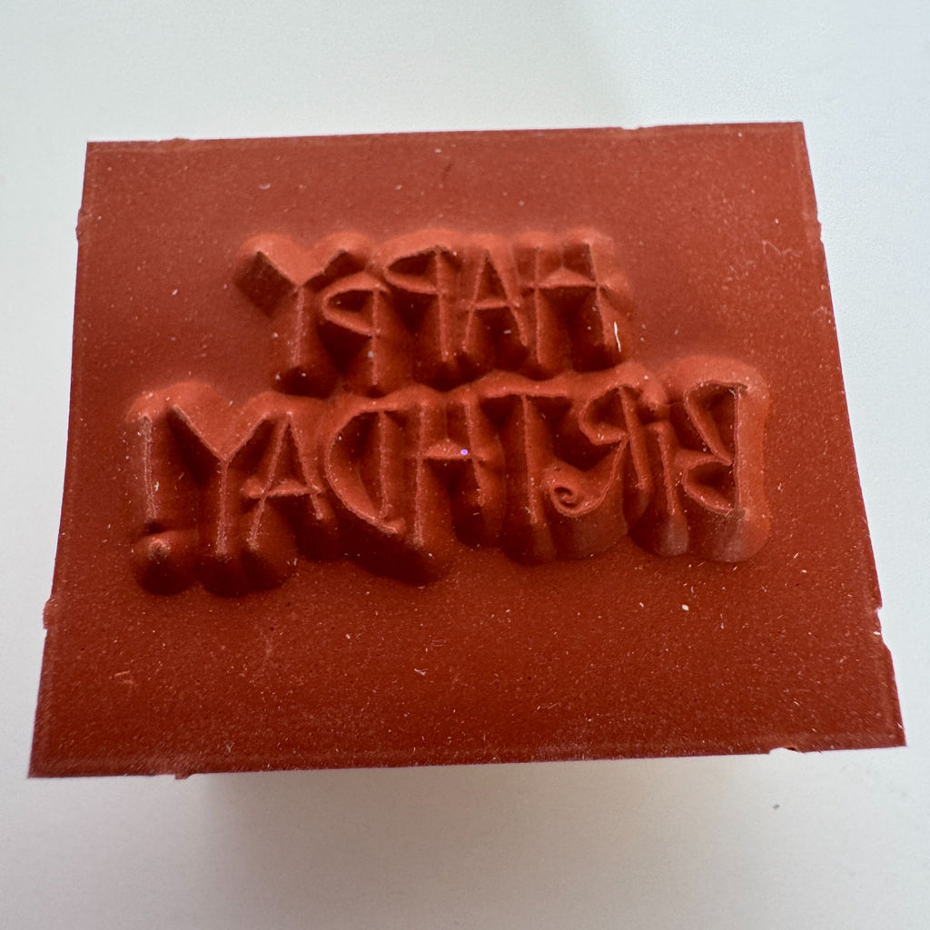 Stampin Up Rubber Stamp Happy Birthday Card Making Words Sentiment Wood Mounted