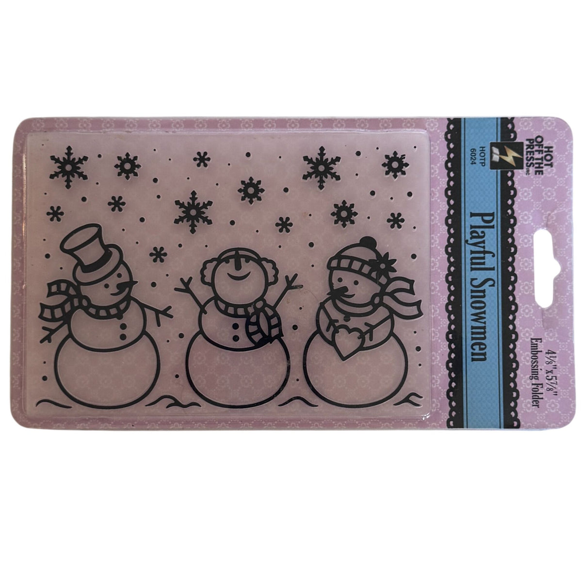 Hot Off The Press Playful Snowmen Embossing Folder Christmas Winter Card Making Holidays Family