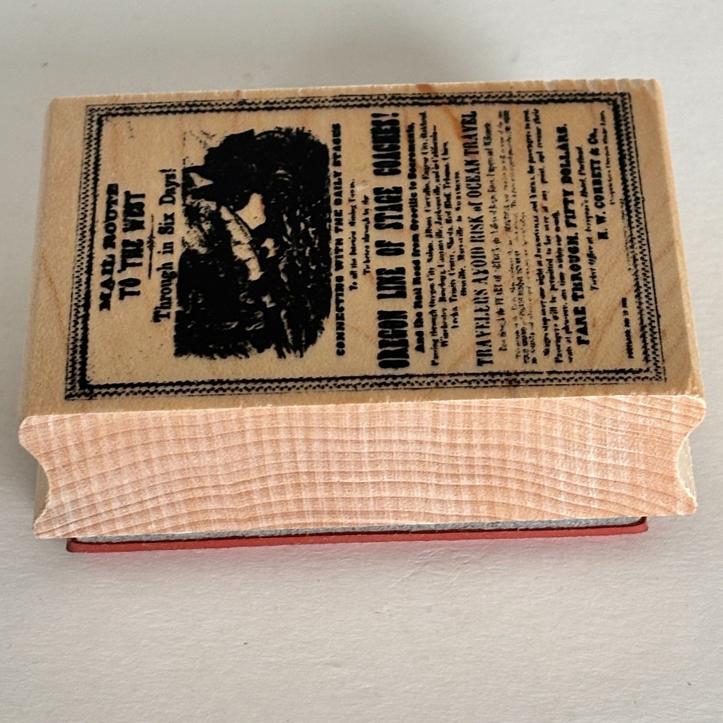 Club Stamp Rubber Stamp Mail Route to the West Vintage Advertisement Oregon Line Stagecoach