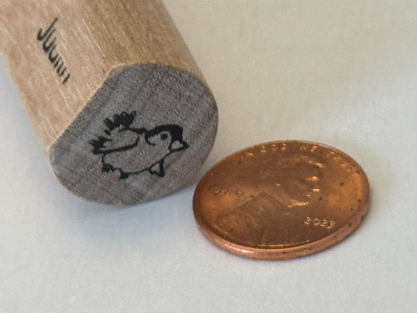 Judith Stubbie Rubber Stamp Bird Chickadee Spring Nature Outdoors Wooden Dowel