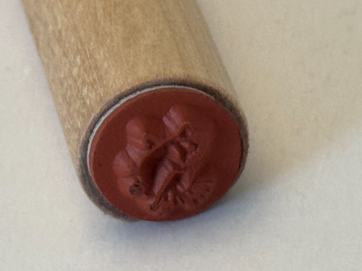 Judith Stubbie Rubber Stamp Bird Chickadee Spring Nature Outdoors Wooden Dowel
