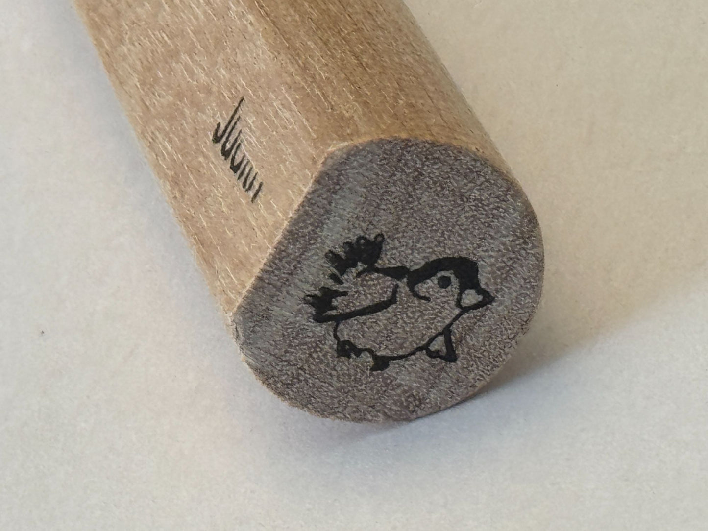 Judith Stubbie Rubber Stamp Bird Chickadee Spring Nature Outdoors Wooden Dowel