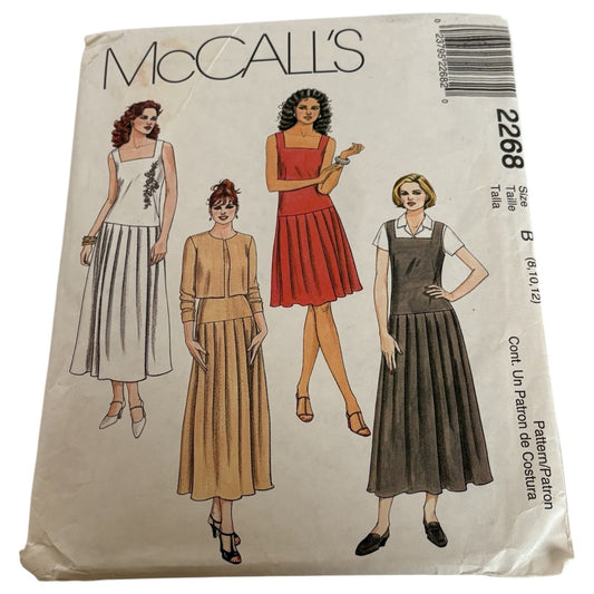 McCalls Sewing Pattern 2268 Dress Jacket Professional Work Size 8 10 12 Uncut