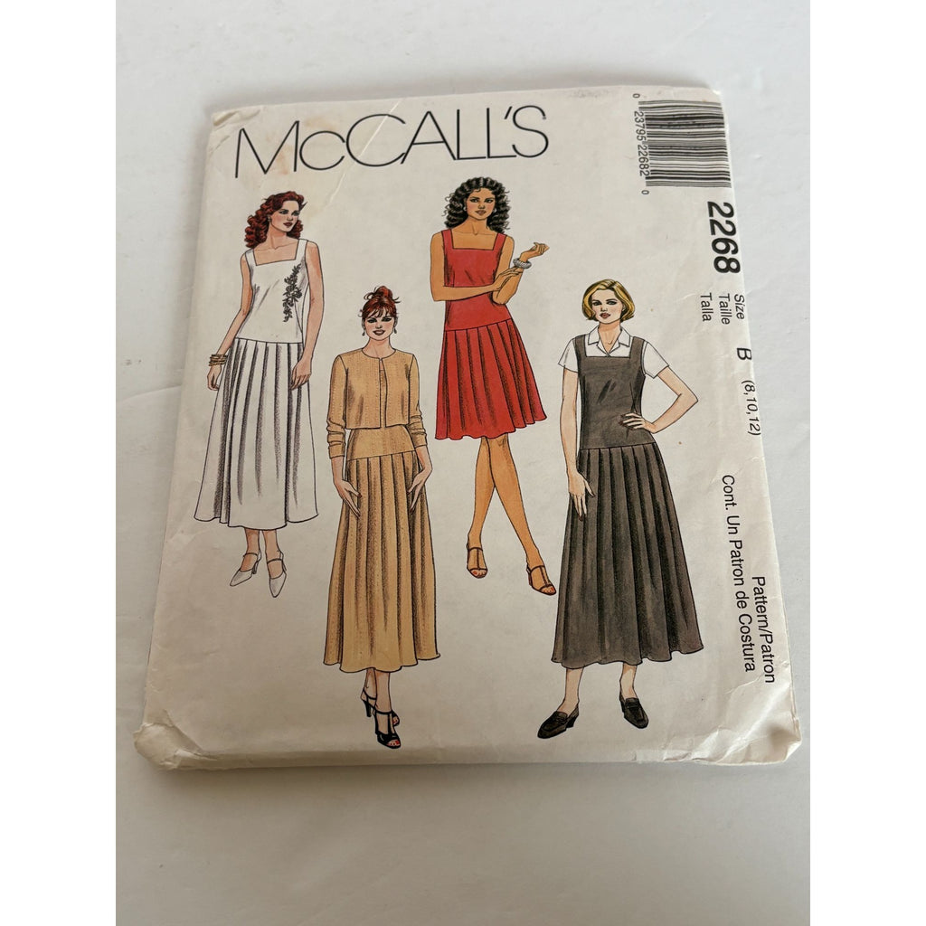 McCalls Sewing Pattern 2268 Dress Jacket Professional Work Size 8 10 12 Uncut