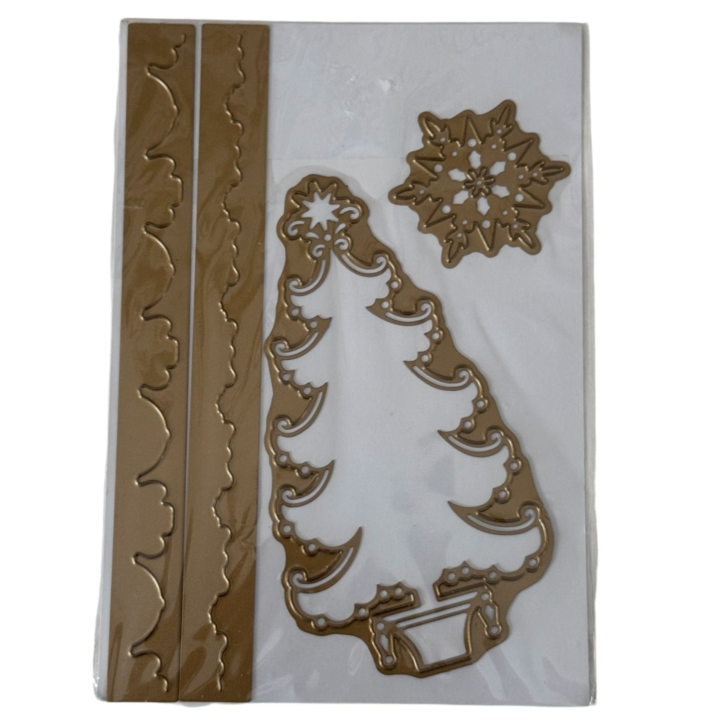 Anna Griffin Cuttlebug Metal Die Christmas Tree and Snowflake Cardmaking Scrapbooking Craft
