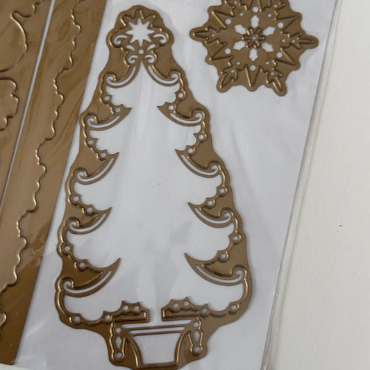 Anna Griffin Cuttlebug Metal Die Christmas Tree and Snowflake Cardmaking Scrapbooking Craft