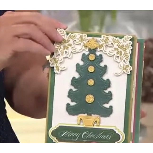 Anna Griffin Cuttlebug Metal Die Christmas Tree and Snowflake Cardmaking Scrapbooking Craft