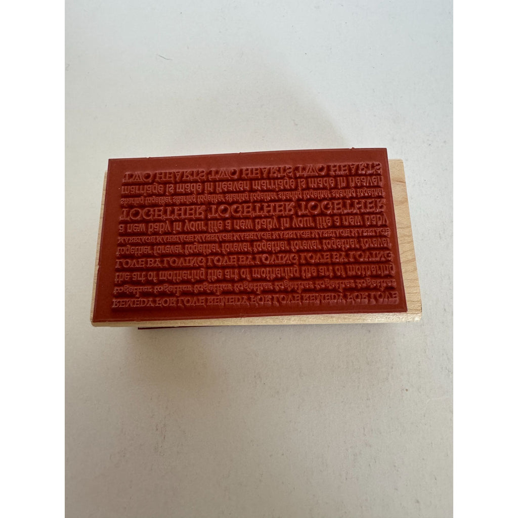 Stampin Up You & Me Rubber Stamps Together Two Hearts Marriage Made in Heaven