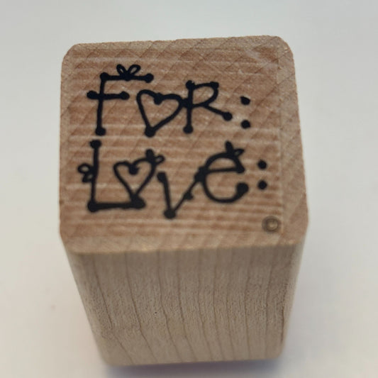 DOTS Rubber Stamp For Love To From Gift Tag Card Making Words Sentiment 1 Inch