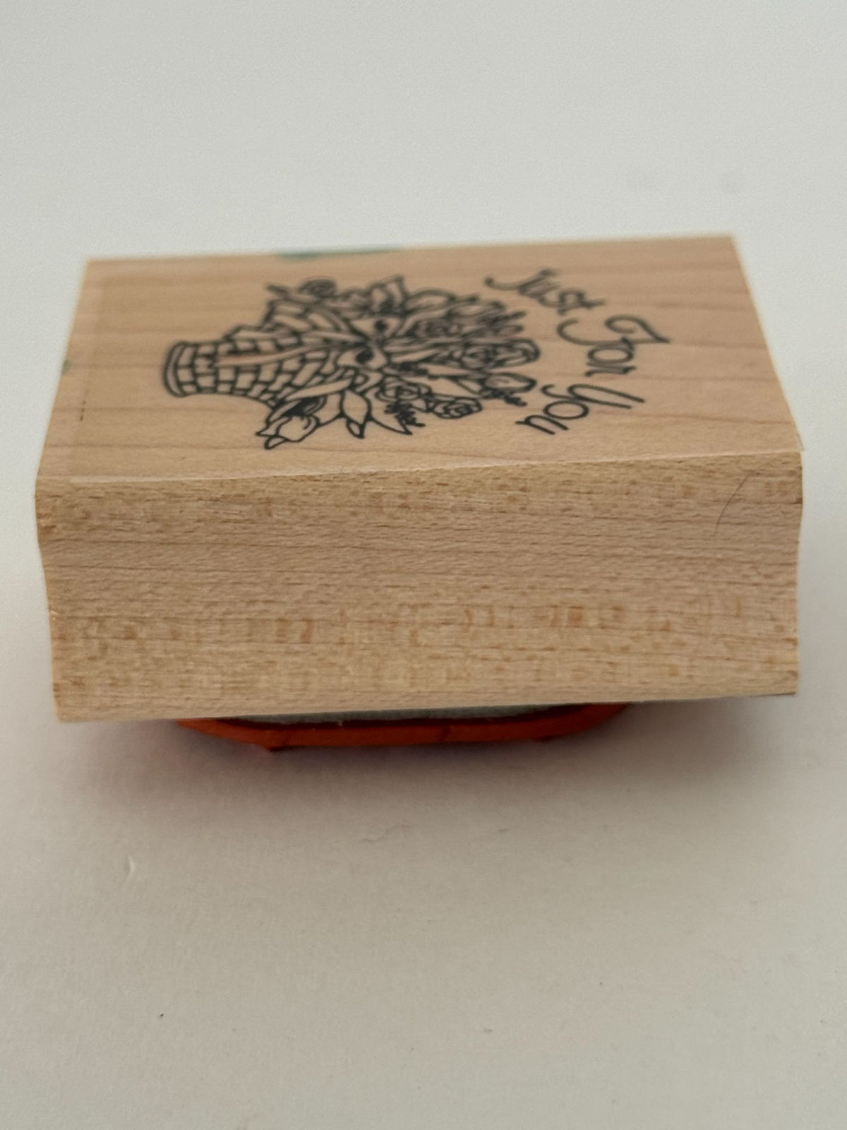 Stampin Up Rubber Stamp Just For You Floral Basket Roses Mothers Day Card Making