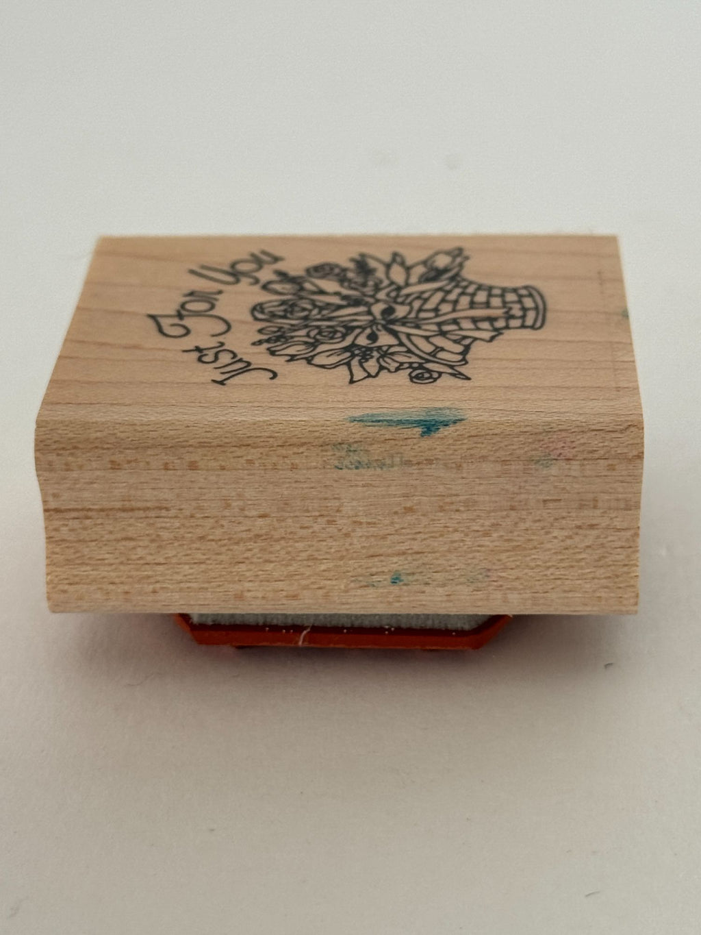Stampin Up Rubber Stamp Just For You Floral Basket Roses Mothers Day Card Making