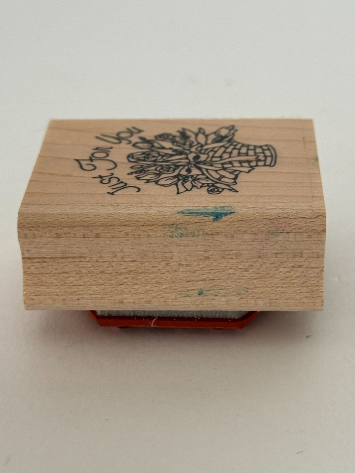 Stampin Up Rubber Stamp Just For You Floral Basket Roses Mothers Day Card Making