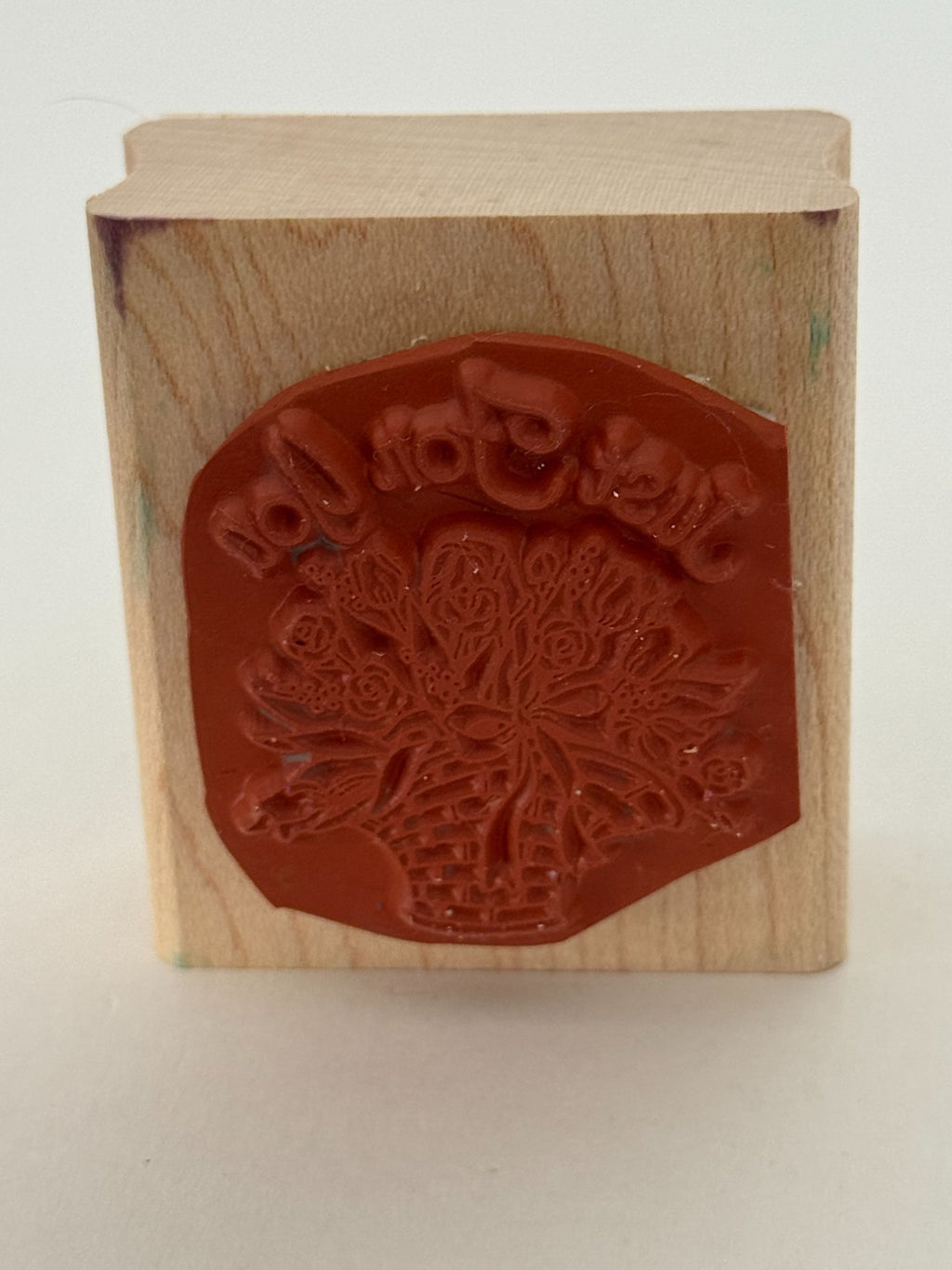 Stampin Up Rubber Stamp Just For You Floral Basket Roses Mothers Day Card Making