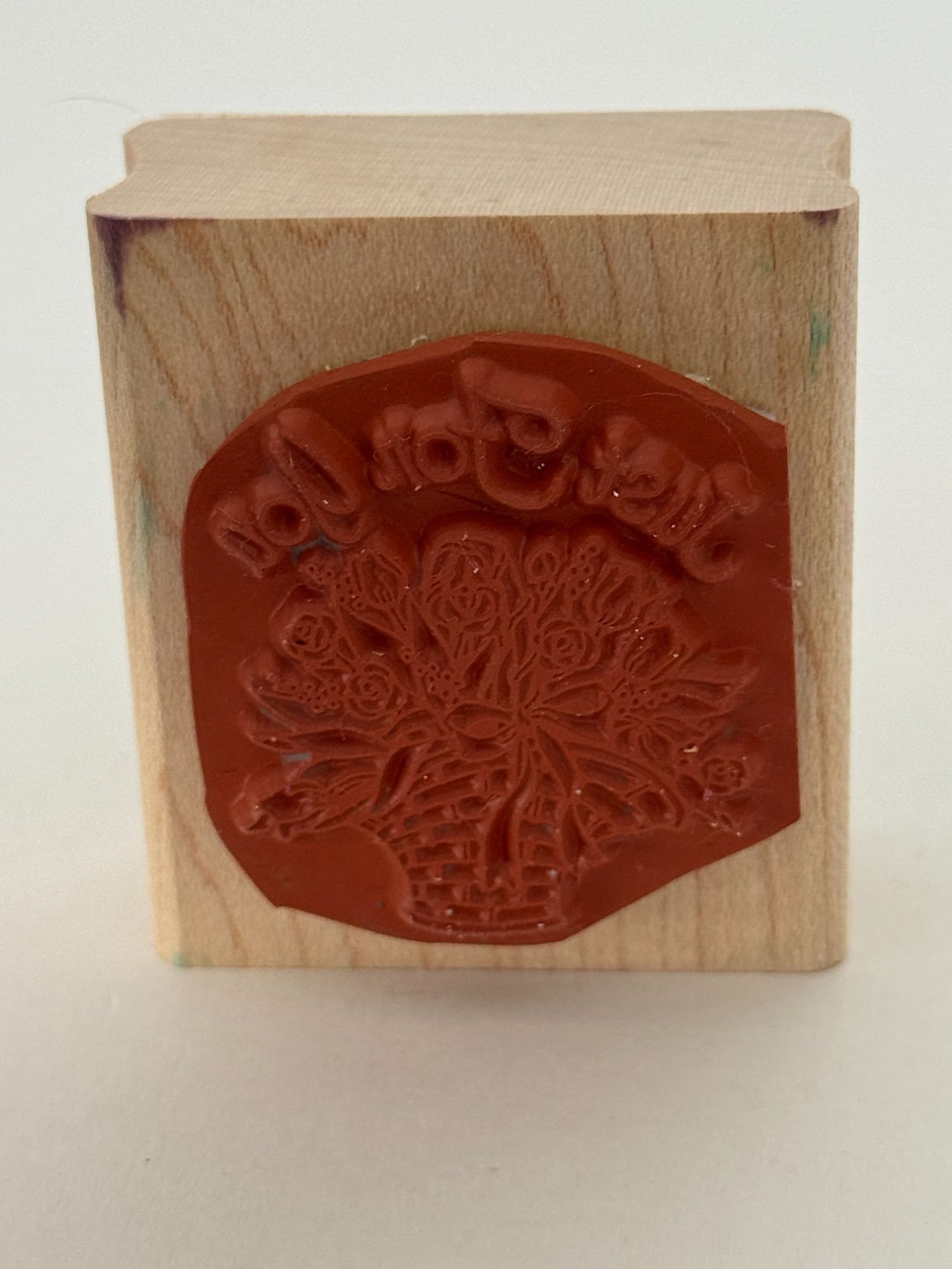 Stampin Up Rubber Stamp Just For You Floral Basket Roses Mothers Day Card Making