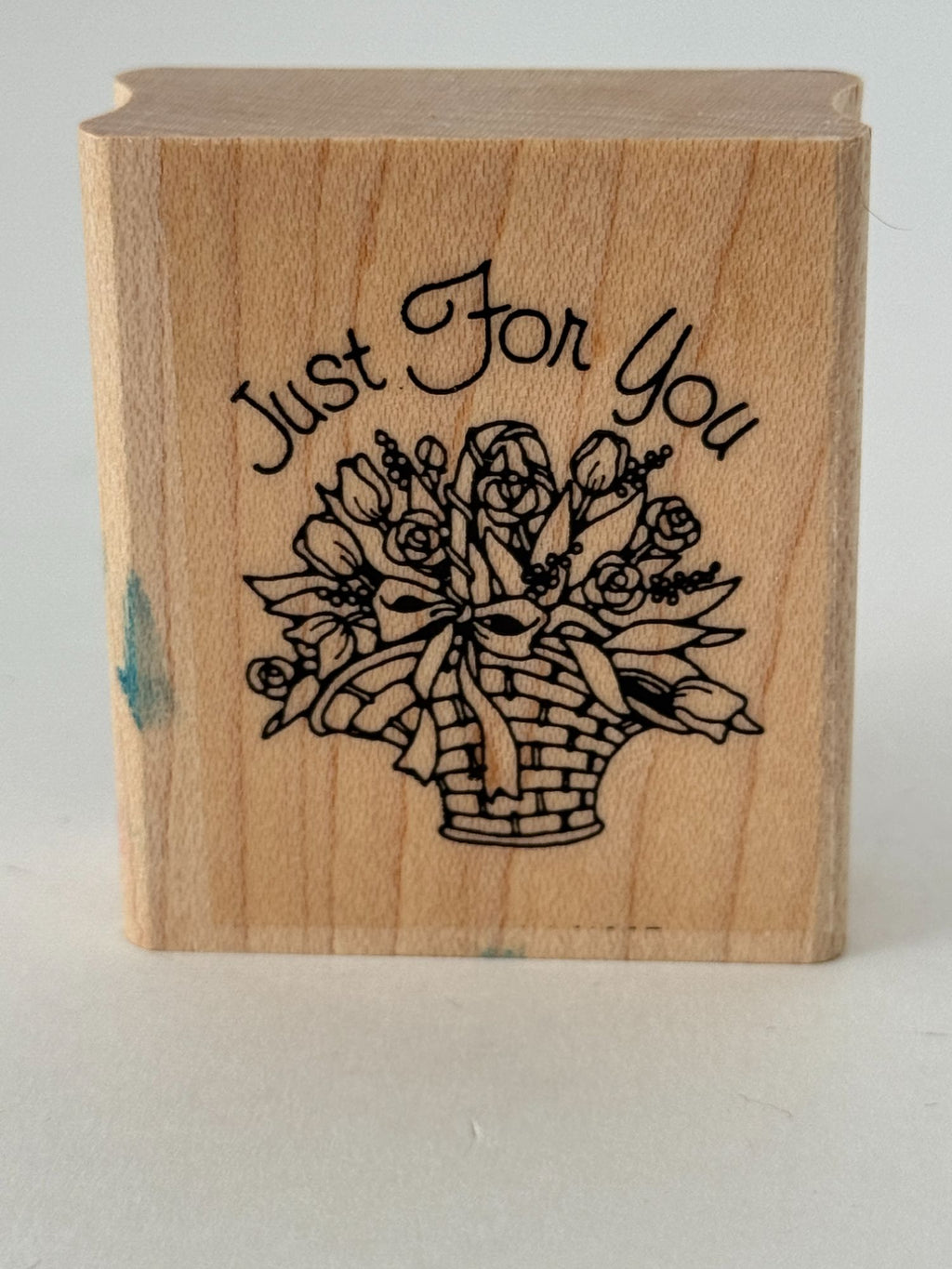 Stampin Up Rubber Stamp Just For You Floral Basket Roses Mothers Day Card Making