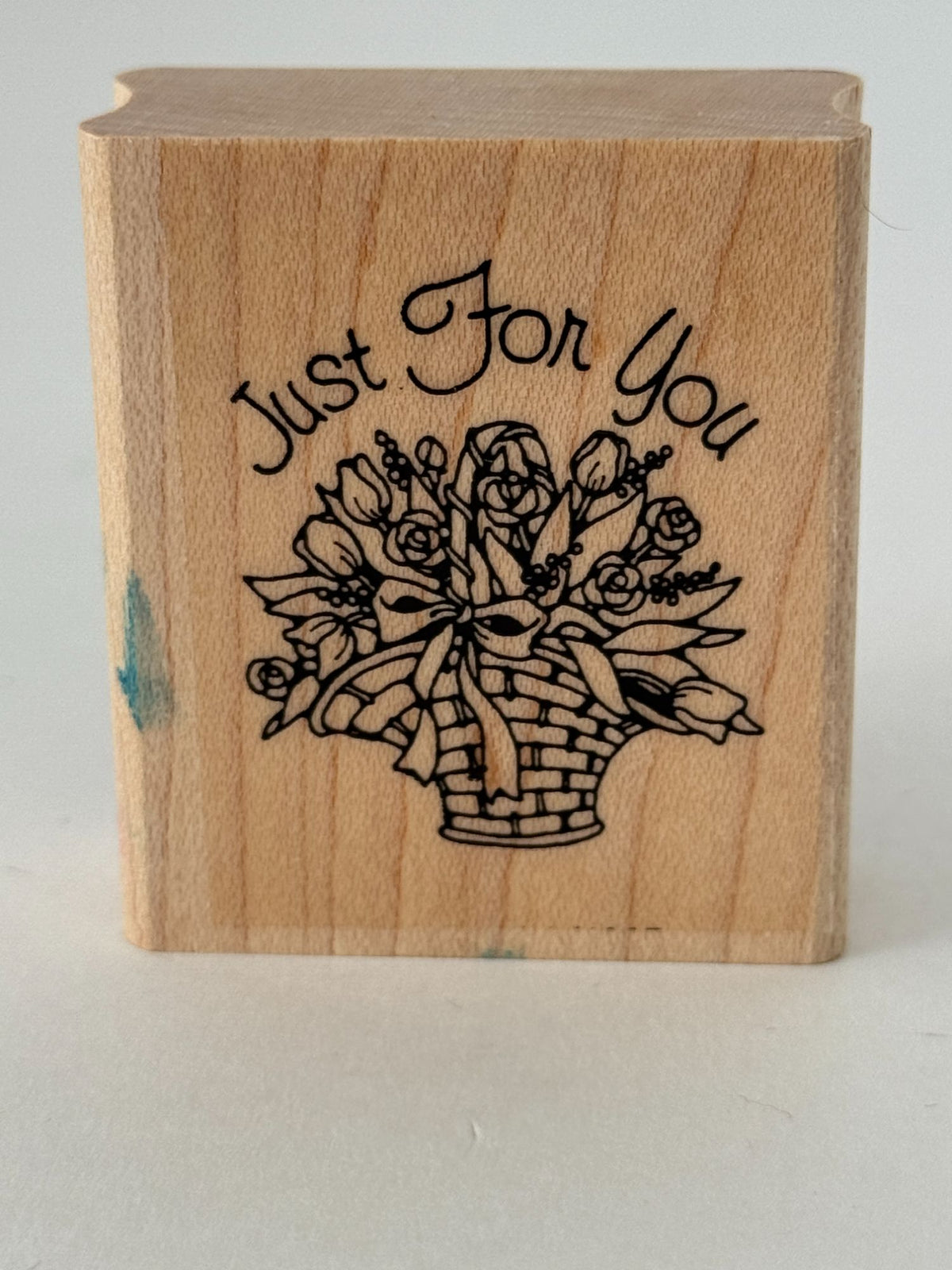 Stampin Up Rubber Stamp Just For You Floral Basket Roses Mothers Day Card Making
