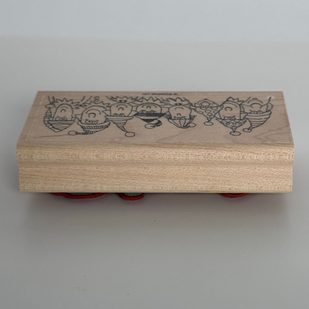 Stampin Up Rubber Stamp Christmas Elf Family Elves Card Making Funny Whimsical Holiday Faces