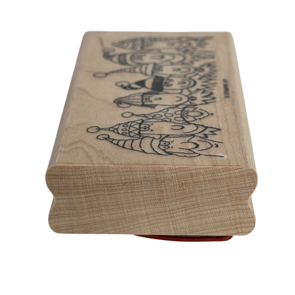 Stampin Up Rubber Stamp Christmas Elf Family Elves Card Making Funny Whimsical Holiday Faces