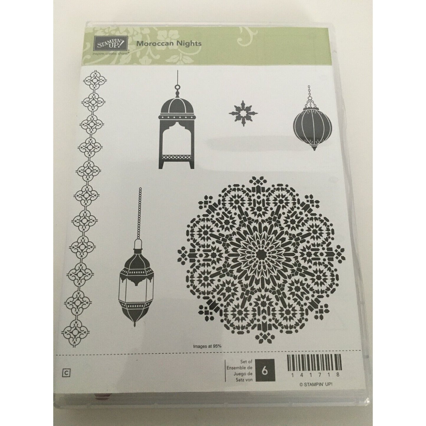 Stampin Up Moroccan Nights Rubber Stamps Turkish Lamps Medallion Travel Party