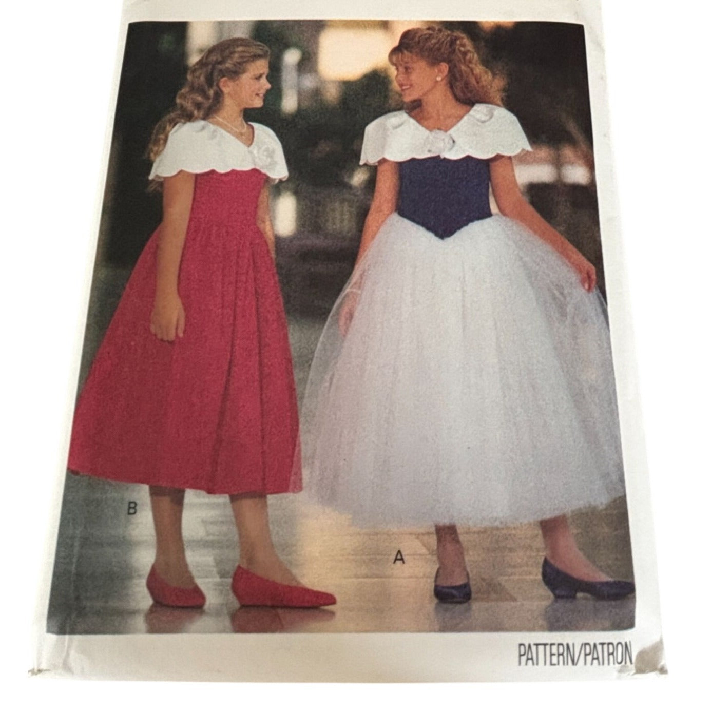 Butterick Sewing Pattern 6665 Girls Dress Tulle 90s Party Easter Spring 12 14 Uncut