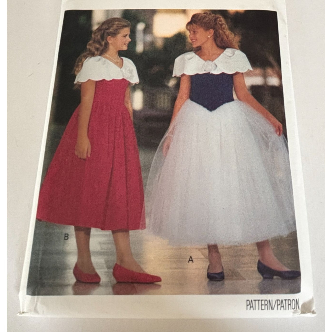Butterick Sewing Pattern 6665 Girls Dress Tulle 90s Party Easter Spring 12 14 Uncut