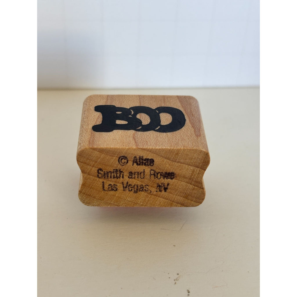 Alias Rubber Stamp Boo Halloween Word Sentiment Spooky Card Making Treat Bag Fall