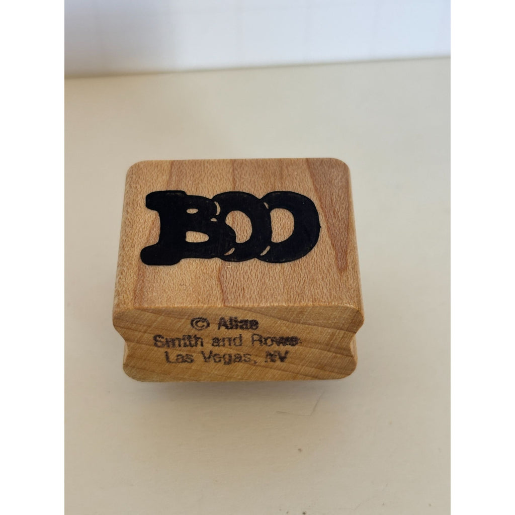 Alias Rubber Stamp Boo Halloween Word Sentiment Spooky Card Making Treat Bag Fall