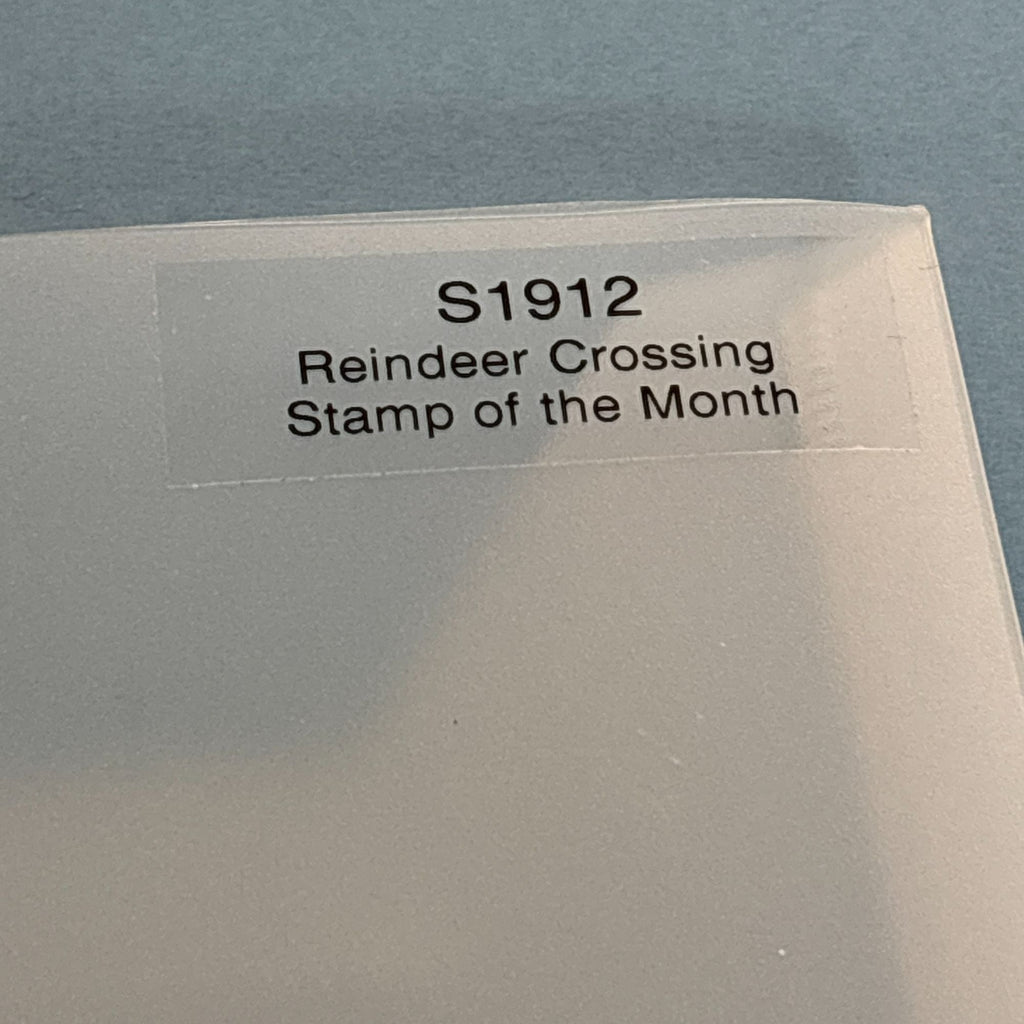 CTMH Acrylic Stamps Set Reindeer Crossing Merry Christmas Cardmaking Words S1912 Pinecones Sleigh