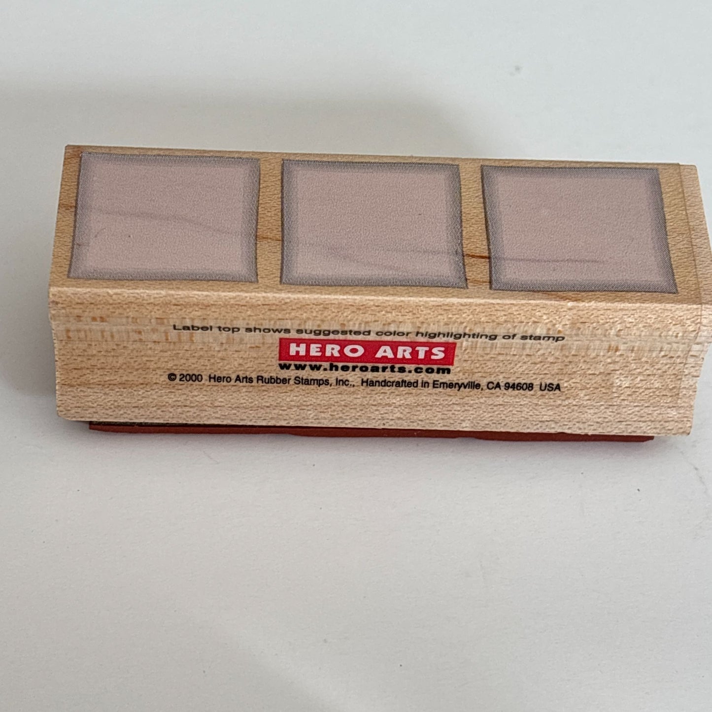 Hero Arts Rubber Stamp Three Solids Shadow Squares Border Geometric Craft C2052 Cardmaking Scrapbooking