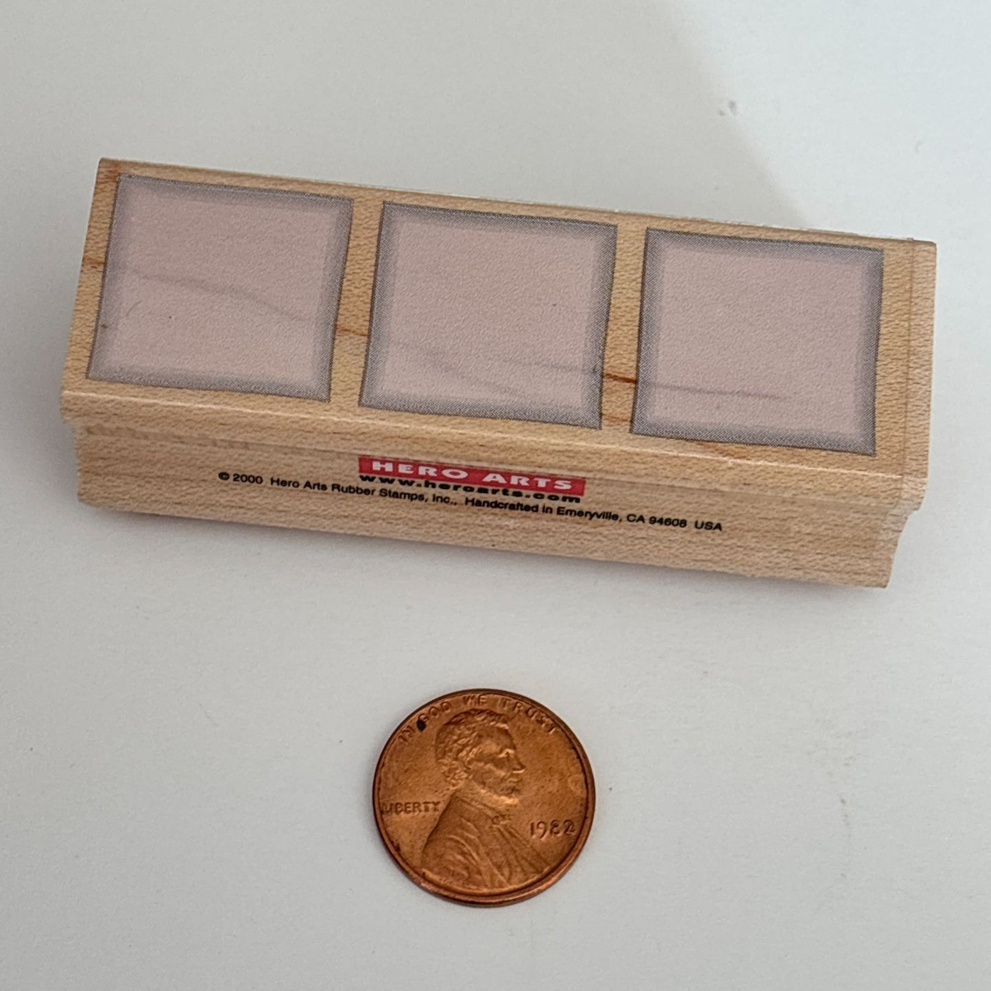 Hero Arts Rubber Stamp Three Solids Shadow Squares Border Geometric Craft C2052 Cardmaking Scrapbooking